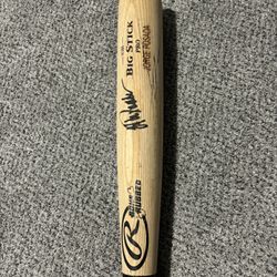 Jorge Posada Games Used Signed Bat