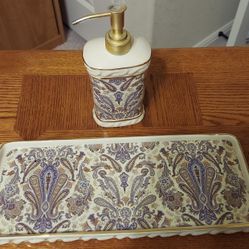 3 Pc Paisley Bath Set
