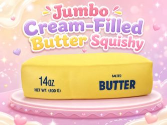 Jumbo Cream-Filled Butter Squishy Toy