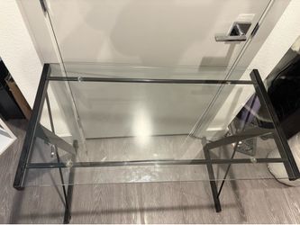 Black Metal & Glass desk 2 for $40