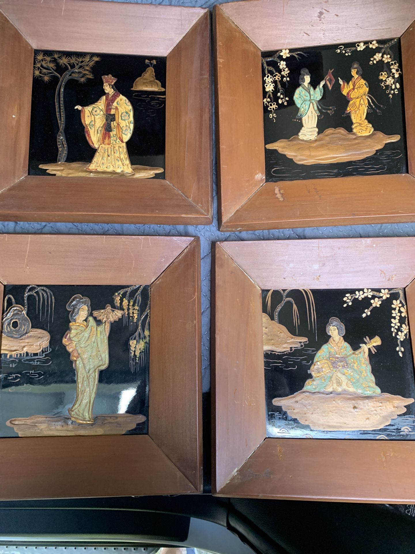 Japanese Painted Tile Art