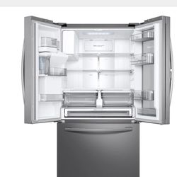 23 cu. ft. Counter Depth 3-Door French Door Food Showcase Refrigerator in Stainless Steel