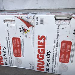 Huggies And Pampers Brand New Size 4