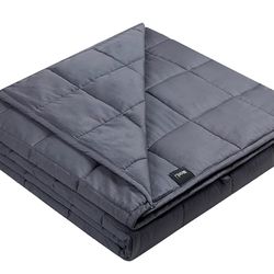 ZonLi Weighted Blanket (60"x80", 20lbs, Dark Grey) Queen Size Weighted Blanket for Adults, High Breathability Heavy Blanket, Soft Material with Premiu