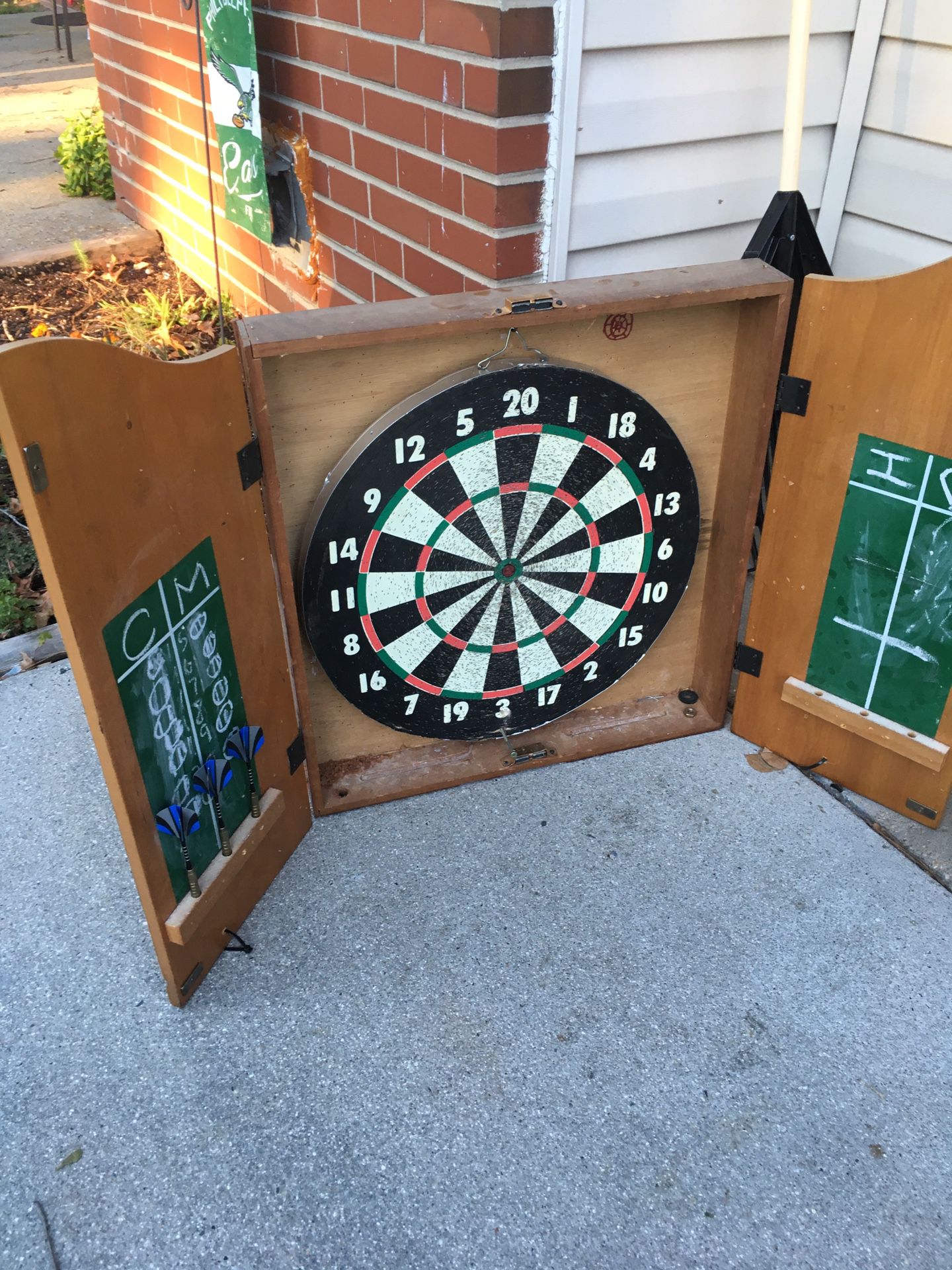 Cabinet dart board