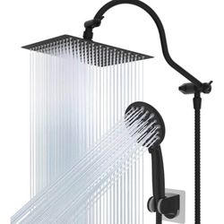 Hibbent Cabezal de ducha de metal de 12 pulgadas, cabezal de ducha de alta presión, cabezal de ducha