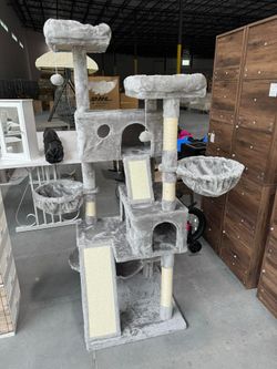66" Cat Tree and Tower with Condo Houses, Scratching Board & Posts $80