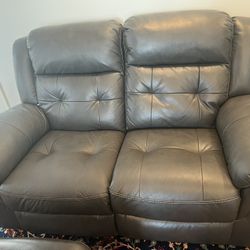 Navigator Gray Power Recliner Loveseat
