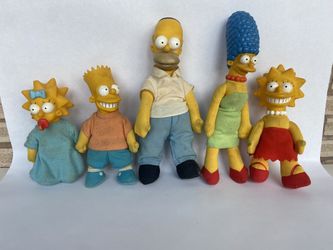 Vintage The Simpsons Dolls All 5, Plush Dolls