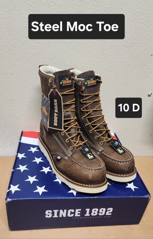 Thorogood Work Boot Size 10 D STEEL MOC TOE