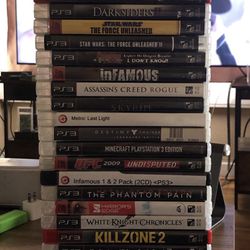 PLAYSTATION 3 GAMES (15 PER GAME OR LOT FOR 250) 