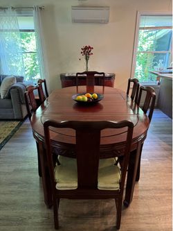 Solid Wood Dining Set + Matching Buffet – $400