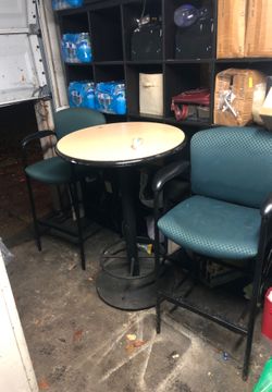 2 chair and table