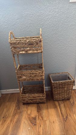 Organizer and trashcan