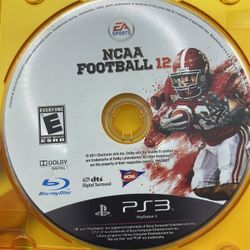 NCAA College Football 12 2012 Sony PlayStation 3 - DISC ONLY - PS3 Football