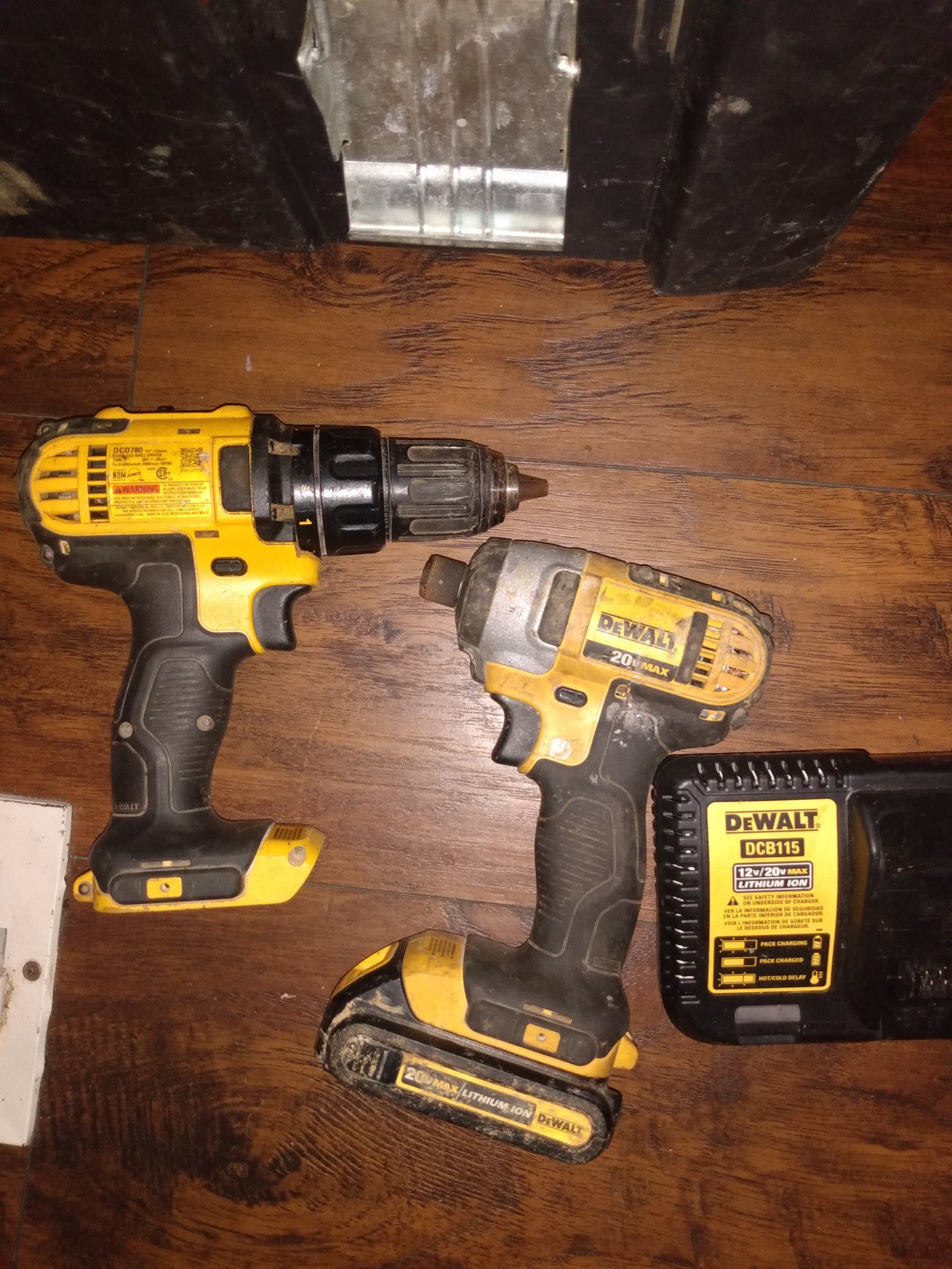 DeWalt cordless drill and impact driver