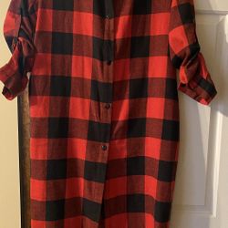 Long Buffalo Print Shacket