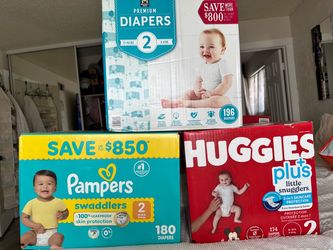 Size 2 Diaper Bundle – Pampers, Huggies, Member's Mark