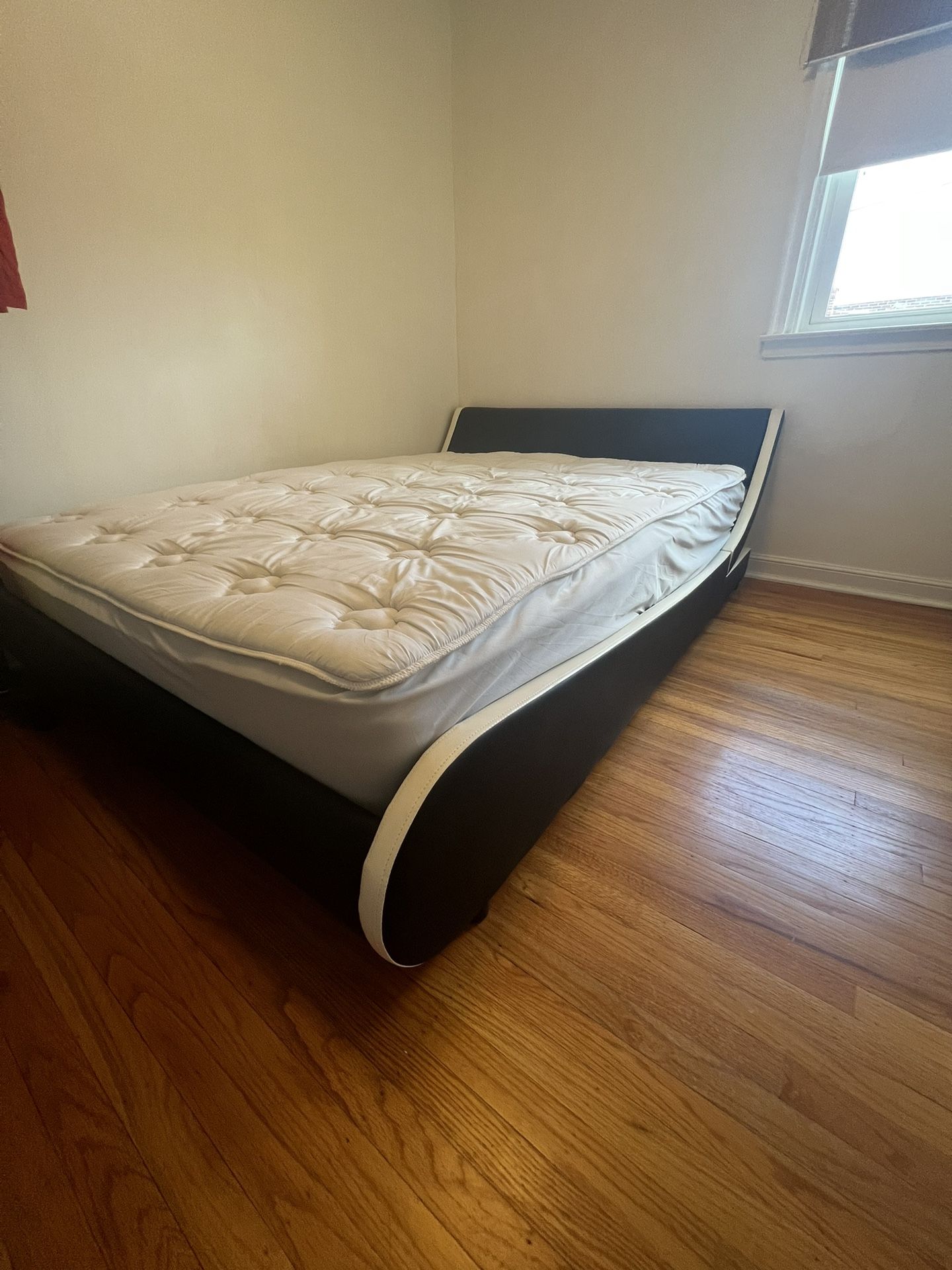 queen bed frame and mattress
