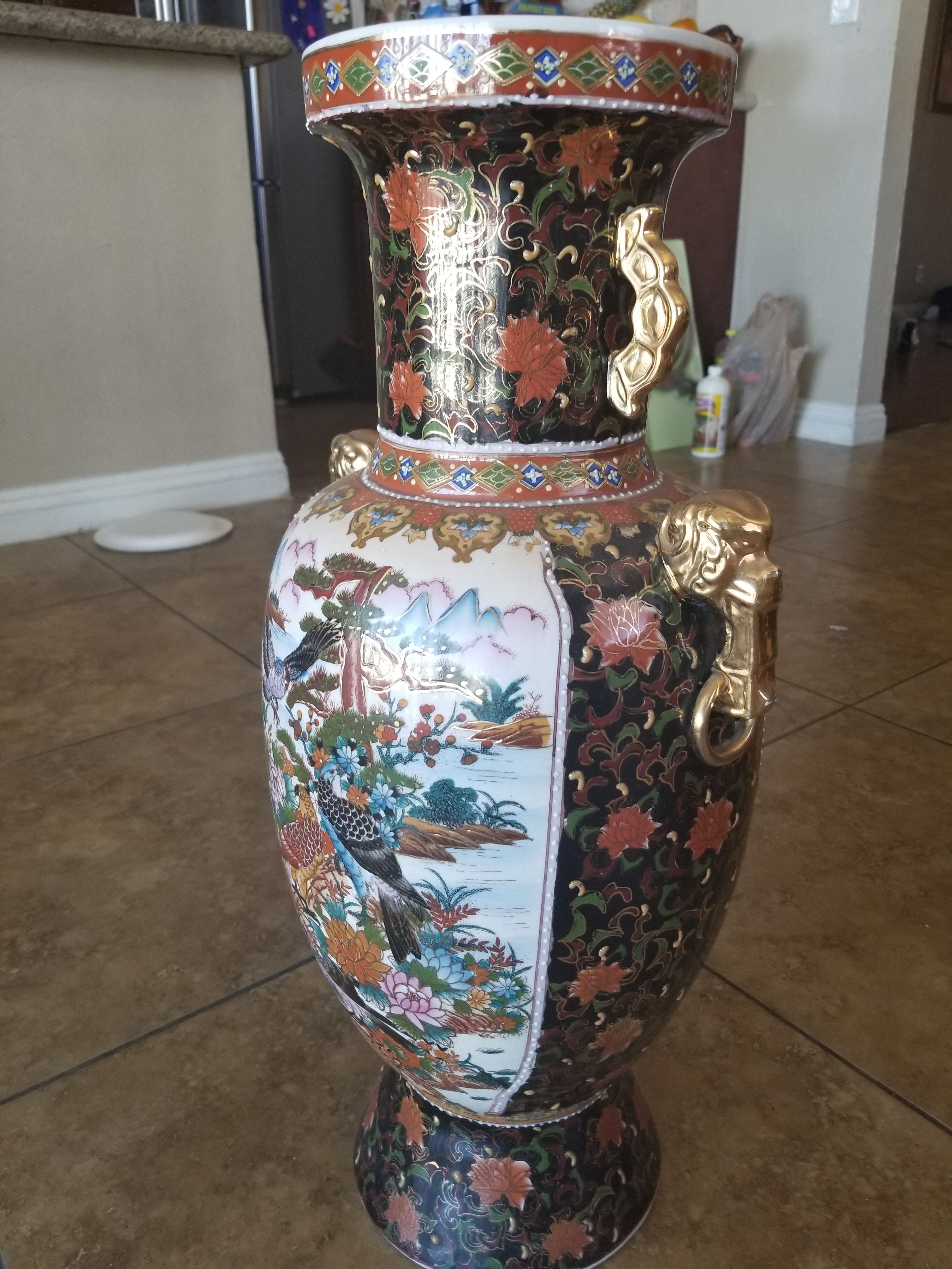 Auntique Chinese Vase with Small Chip
