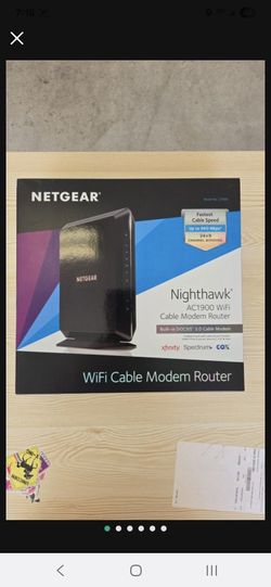 NETGEAR Nighthawk AC1900 WiFi Cable Modem Router - (Model C7000)