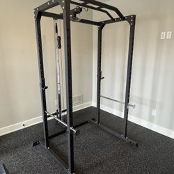 REP Fitness Rack + Bench and Weight Tree