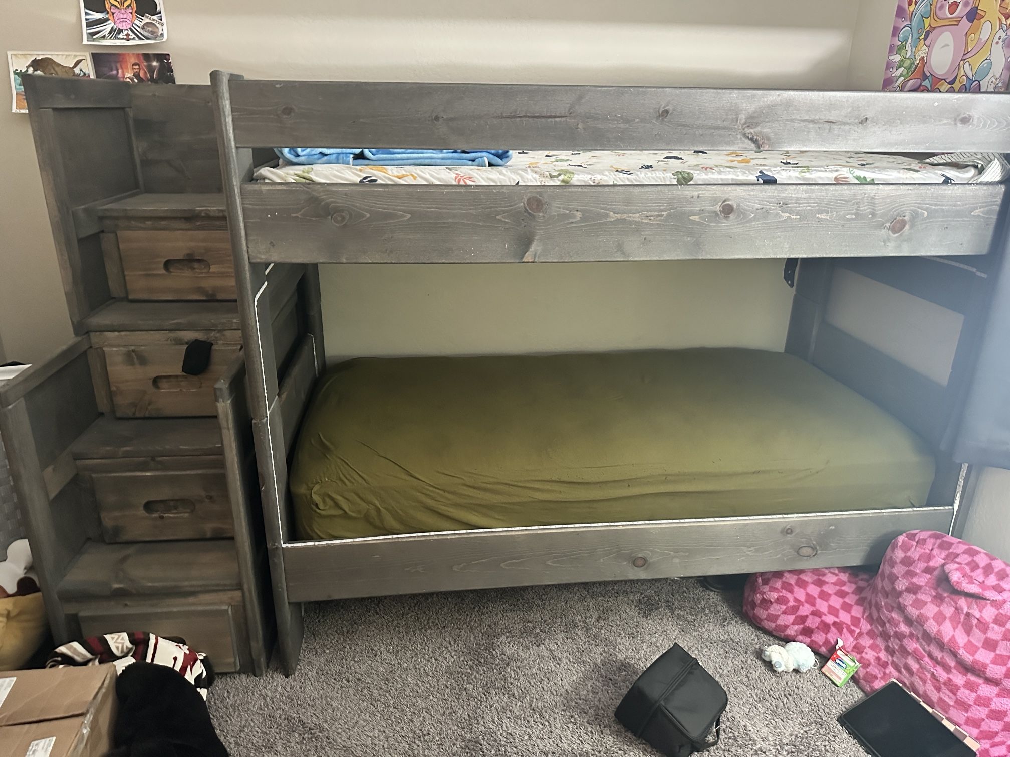 Twin Bunk Bed With Stair