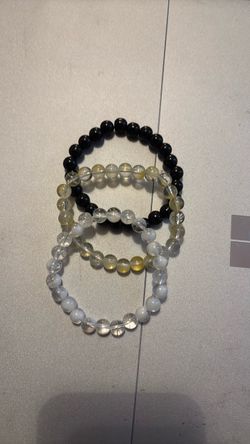 Set of 3 Beaded Stretch Bracelets