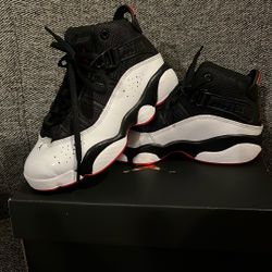 Jordan’s  6 Rings (ps) Red, White, And Black Size 11c