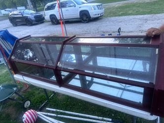 Light up mahogany wood display case