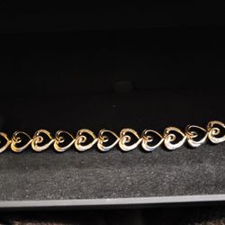Kay Jewelers Sterling Silver Heart Bracelet 