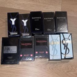 cologne (ysl,dior, versache,creed,tom ford,valentino & more)