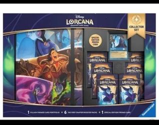 Disney Lorcana First Chapter Collector set 6 packs portfolio promo costco sealed