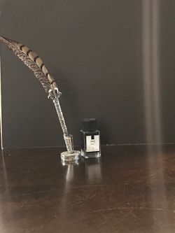 Antique feather and ink