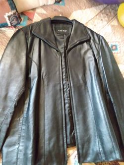 Womens Leather Black Jacket.