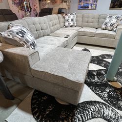 Incredible Sale! 3-Piece Sectional With Chaise Lounge On Sale!  