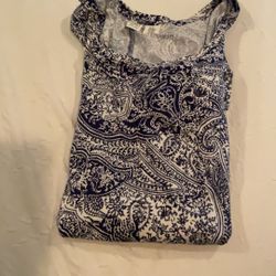 Blue And White Top
