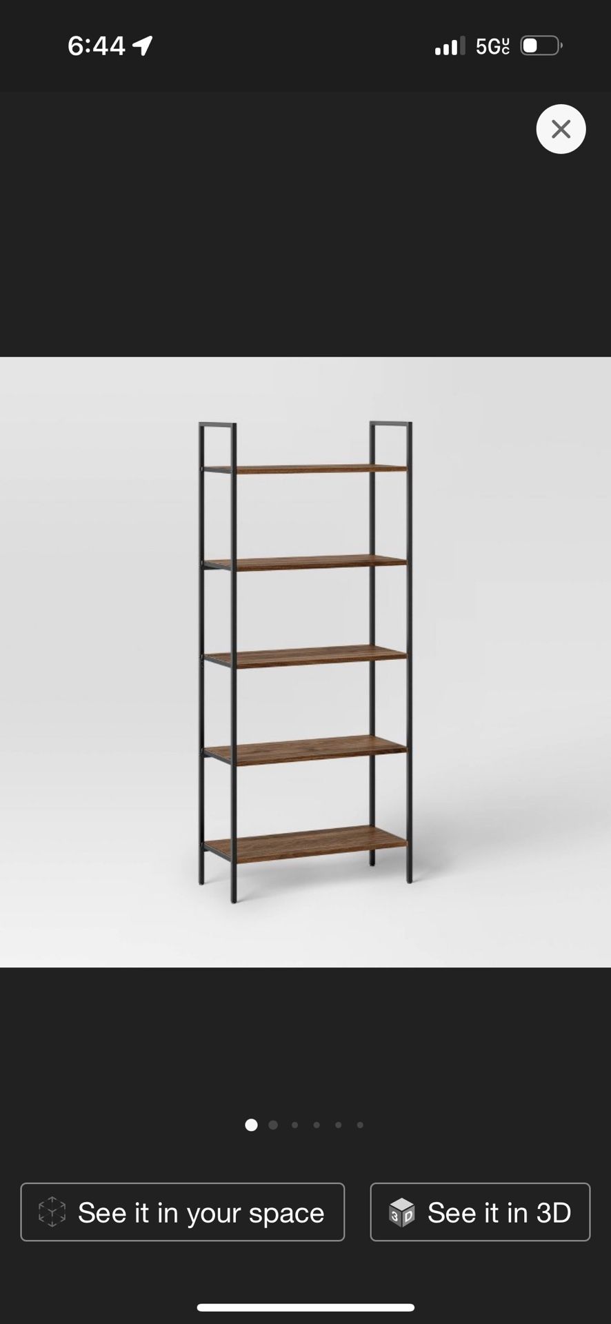 72” Shelf Ladder Bookshelf