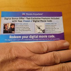 4k DIGITAL MOVIE  FROZEN 2 $5.00 OR TRADE FOR A MOVIE TITLE  I DO NOT OWN.