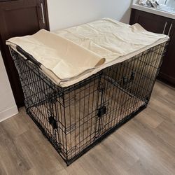 Extra Large Dog Crate, Bed, and Cover 