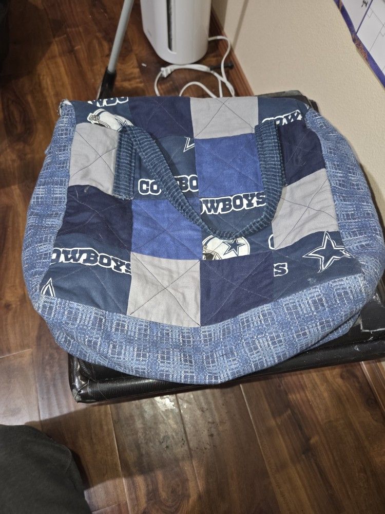 Dallas Cowboys handmade quilted totebag