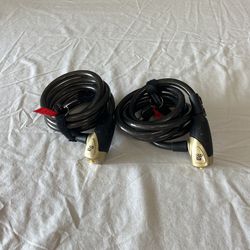 Two bike locks with keys