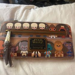 STAR WARS Loungefly  Brown Carácter Wallet 
