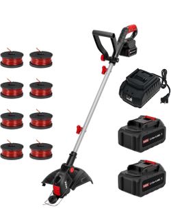 20V 12-Inch Cordless Weed Wacker, 8000 RPM, 4.0Ah Battery