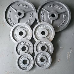 Standard Olympic Plates. 2 45s 2 25s 2 10s 2 5s