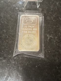 10 oz. Golden State Mint Silver Bar