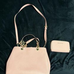 pink Michael kors bag + the pink wallet