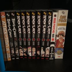 Manga Demon Slayer Attack On Titan One Piece Mob Psycho