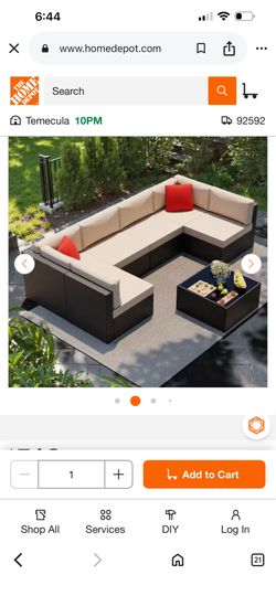 7 Pieces Patio Furniture Sets Outdoor All-Weather Sectional Patio Sofa Set PE Rattan Manual Weaving Wicker Patio Conversation Set with Glass Table&Ott