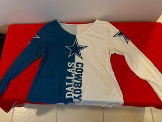 Dallas Cowboys Women's Lightweight Two-Tone Long-Sleeve Shirt Size 2XL